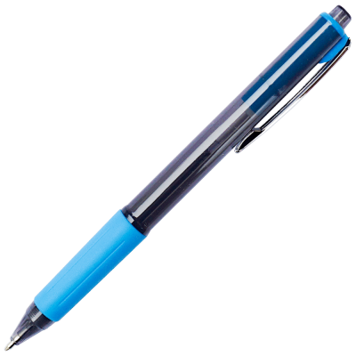 Pix cu mecanism de 1 MM, Aihao BP117V, cu mina albastra, grip de cauciuc, corp transparent negru, din plastic, 14.5 CM